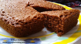 Wheat Jaggery Cake (without maida or sugar)